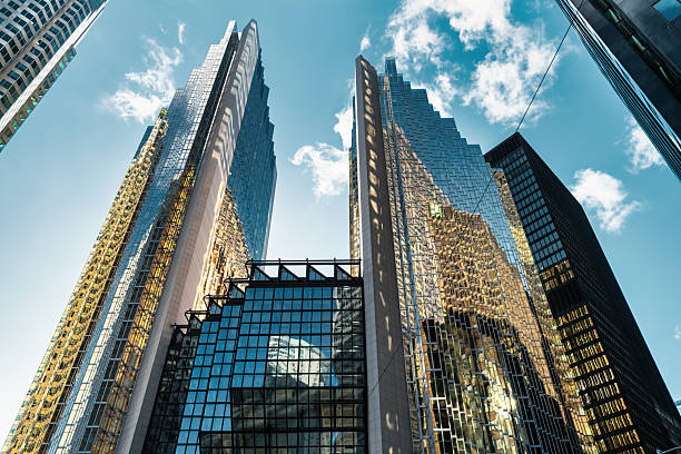 skyscraper office buildings in downtown toronto, ontario, canada.